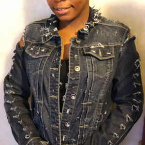 Upcycled Denim Jacket For Women